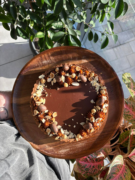 Mazurek kajmakowy z czekoladą